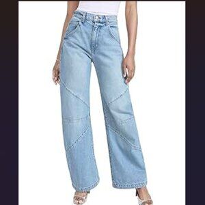 NEW EB DENIM Freddy Cropped Barrel Jeans in daphne for women 1125 8t4